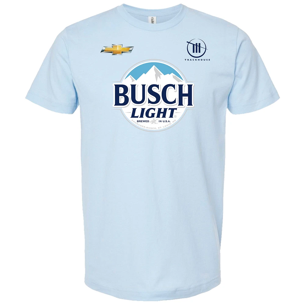 Men's TRACKHOUSE RACING Team Collection Light Blue Busch Partners T-Shirt