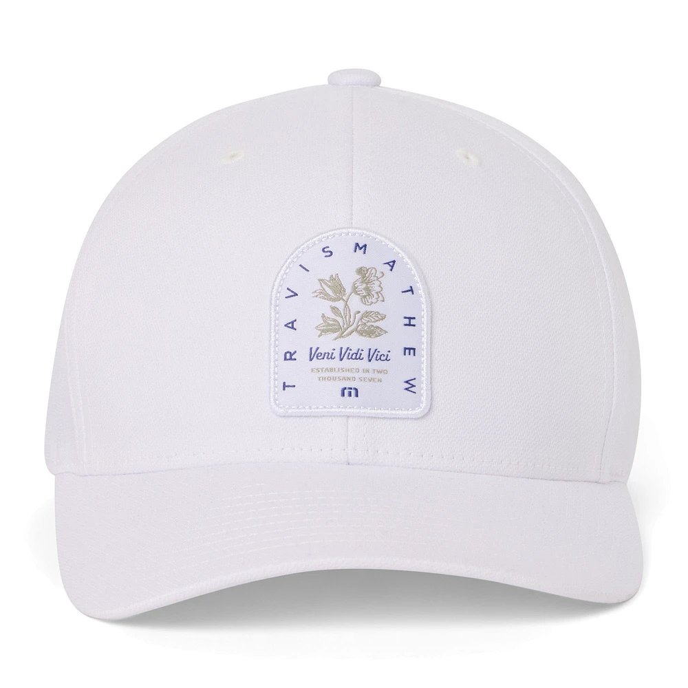 Men's TravisMathew  White Air Currents Flexfit Adjustable Hat