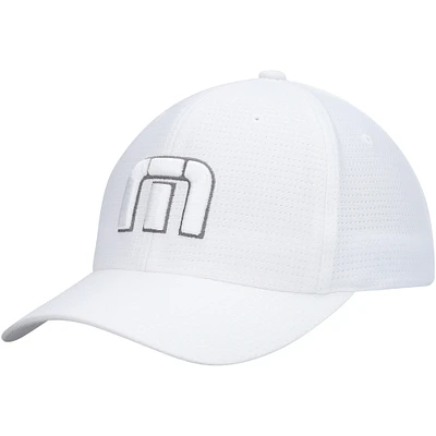 Casquette Travis Mathew avec logo blanc Bahamas Flex Fit pour hommes