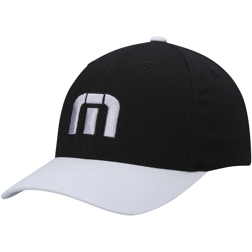 Casquette Snapback Tri-Blend Skipper TravisMathew noir/gris pour hommes