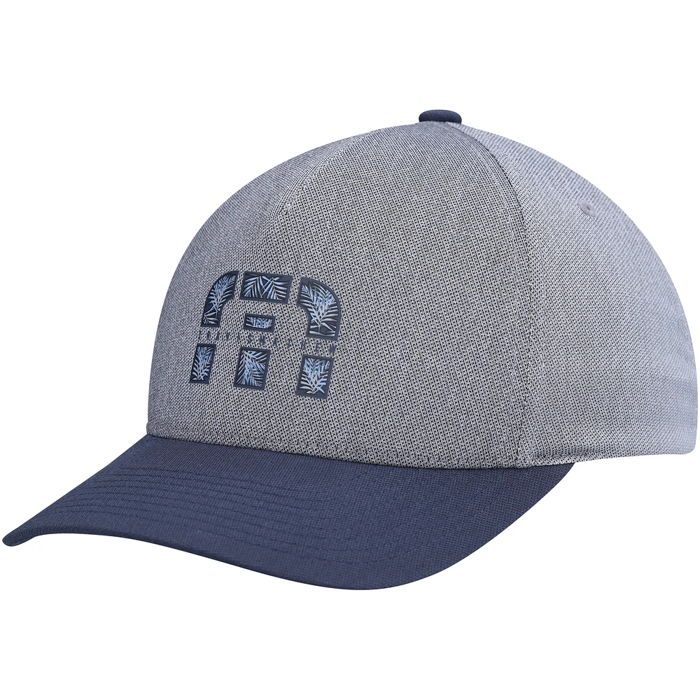 Casquette Snapback de location à long terme TravisMathew gris chiné pour hommes