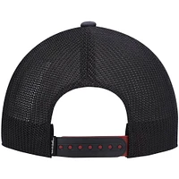 Men's TravisMathew Heathered Charcoal Patch Trucker Snapback Hat