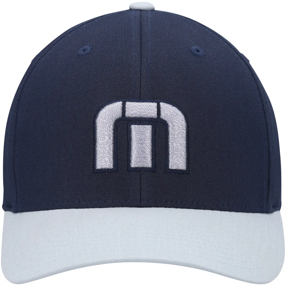 Casquette TravisMathew Navy/Grey Skipper Tri-Blend Snapback pour homme