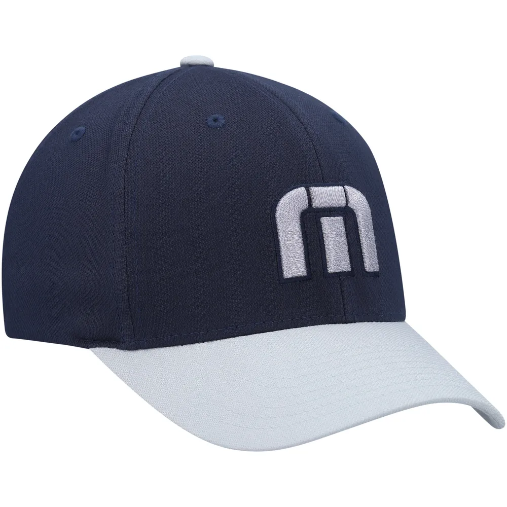 Casquette TravisMathew Navy/Grey Skipper Tri-Blend Snapback pour homme