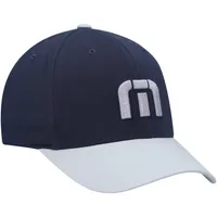 Men's TravisMathew Navy/Gray Skipper Tri-Blend Snapback Hat