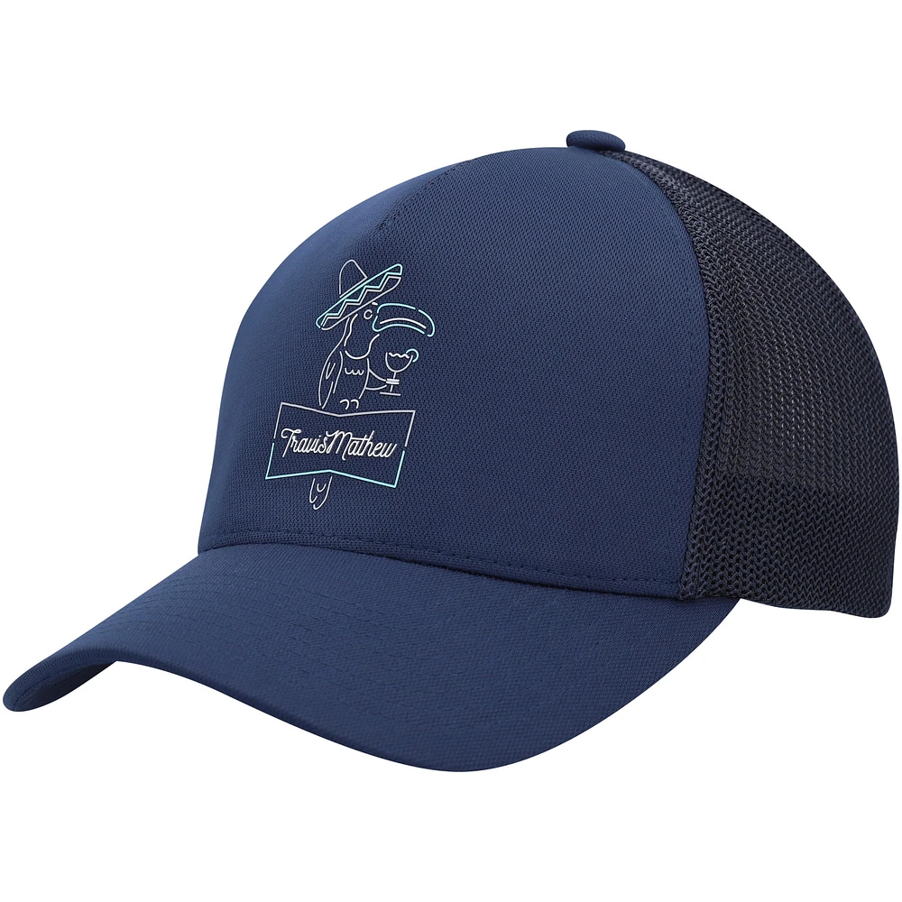 Casquette ajustable TravisMathew Navy Morelia Trucker pour hommes