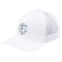 Casquette réglable TravisMathew White The Patch Floral Trucker pour hommes