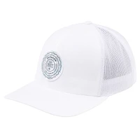 Casquette réglable TravisMathew White The Patch Floral Trucker pour hommes