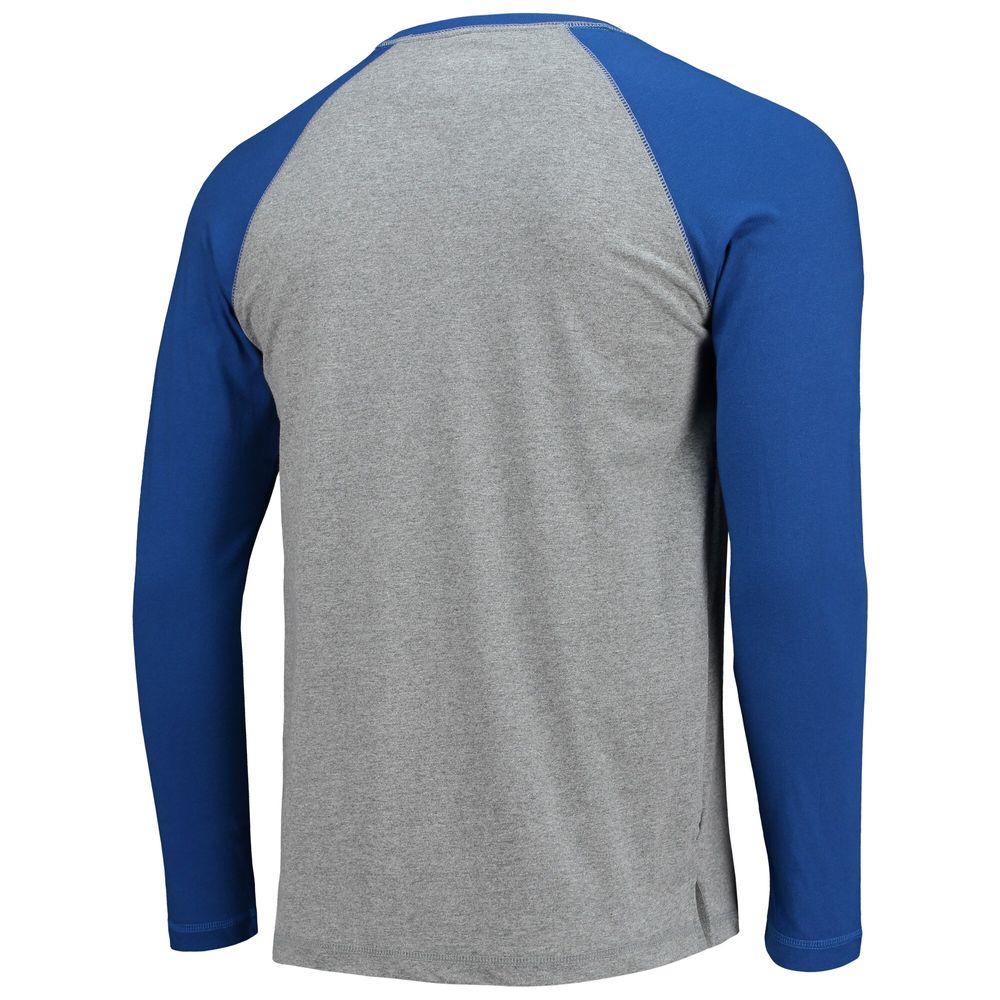 Men's Royal/Heathered Gray Trenton Thunder Long Sleeve Baseball T-Shirt