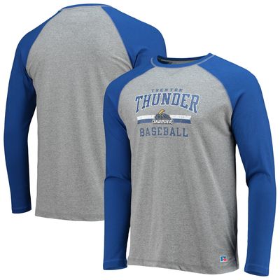 Men's Royal/Heathered Gray Trenton Thunder Long Sleeve Baseball T-Shirt