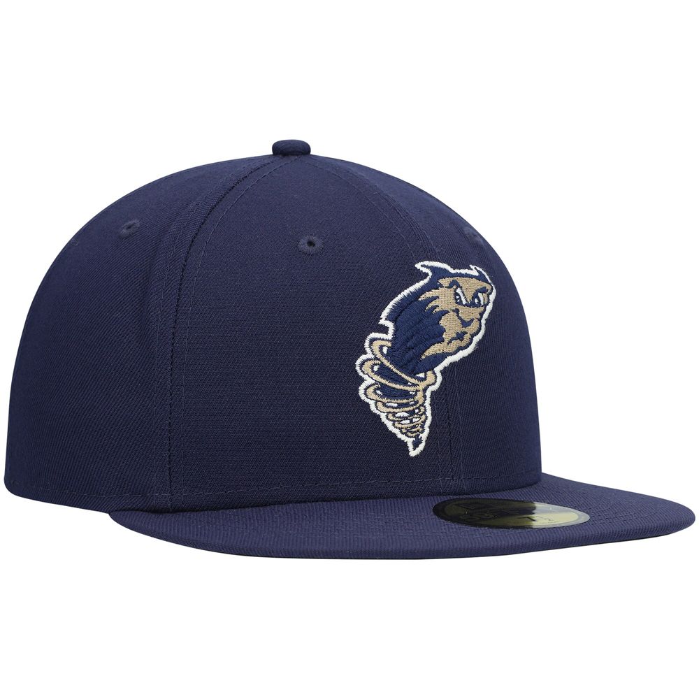 Men's New Era Navy Tri-City Dust Devils Authentic Collection Team Home 59FIFTY Fitted Hat