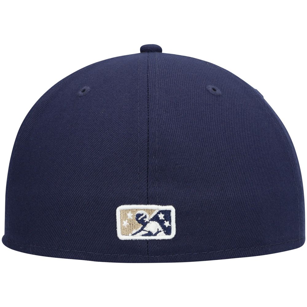 Men's New Era Navy Tri-City Dust Devils Authentic Collection Team Home 59FIFTY Fitted Hat