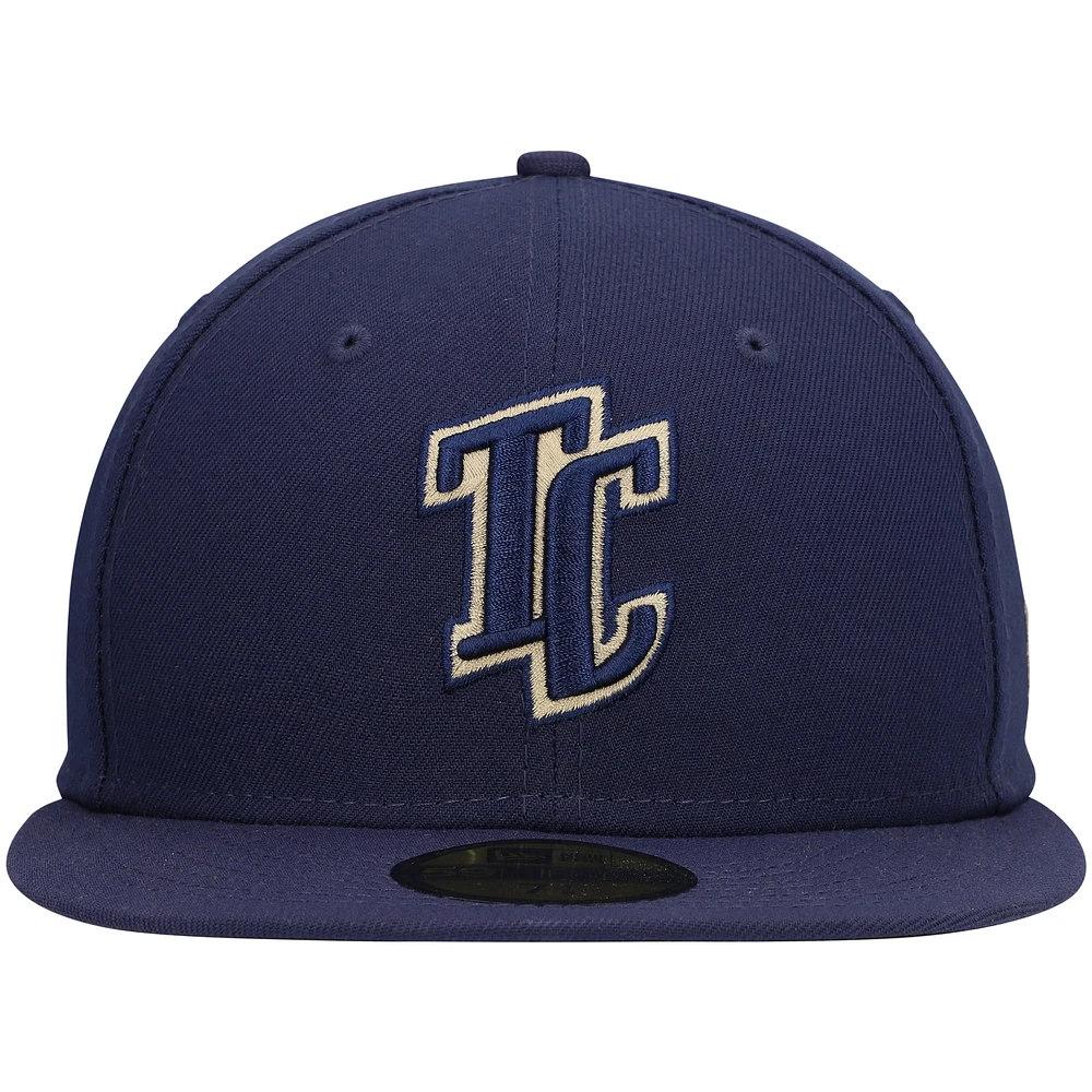 Men's New Era Navy Tri-City Dust Devils Authentic Collection Team Home 59FIFTY Fitted Hat