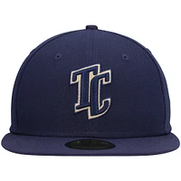 Men's New Era Navy Tri-City Dust Devils Authentic Collection Team Home 59FIFTY Fitted Hat