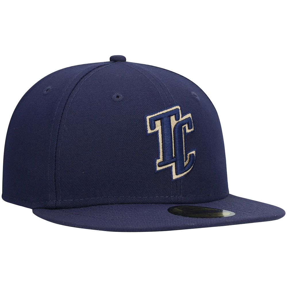 Men's New Era Navy Tri-City Dust Devils Authentic Collection Team Home 59FIFTY Fitted Hat