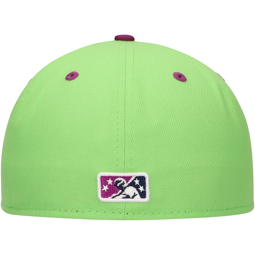 Men's New Era Neon Green Viñeros de Tri-City Copa la Diversión 59FIFTY Fitted Hat