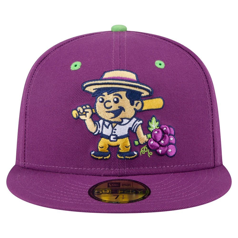 Men's New Era Purple Tri-City Dust Devils Copa de la Diversión 59FIFTY Fitted Hat