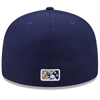 Men's New Era White/Navy Tri-City Dust Devils Marvel x Minor League 59FIFTY Fitted Hat