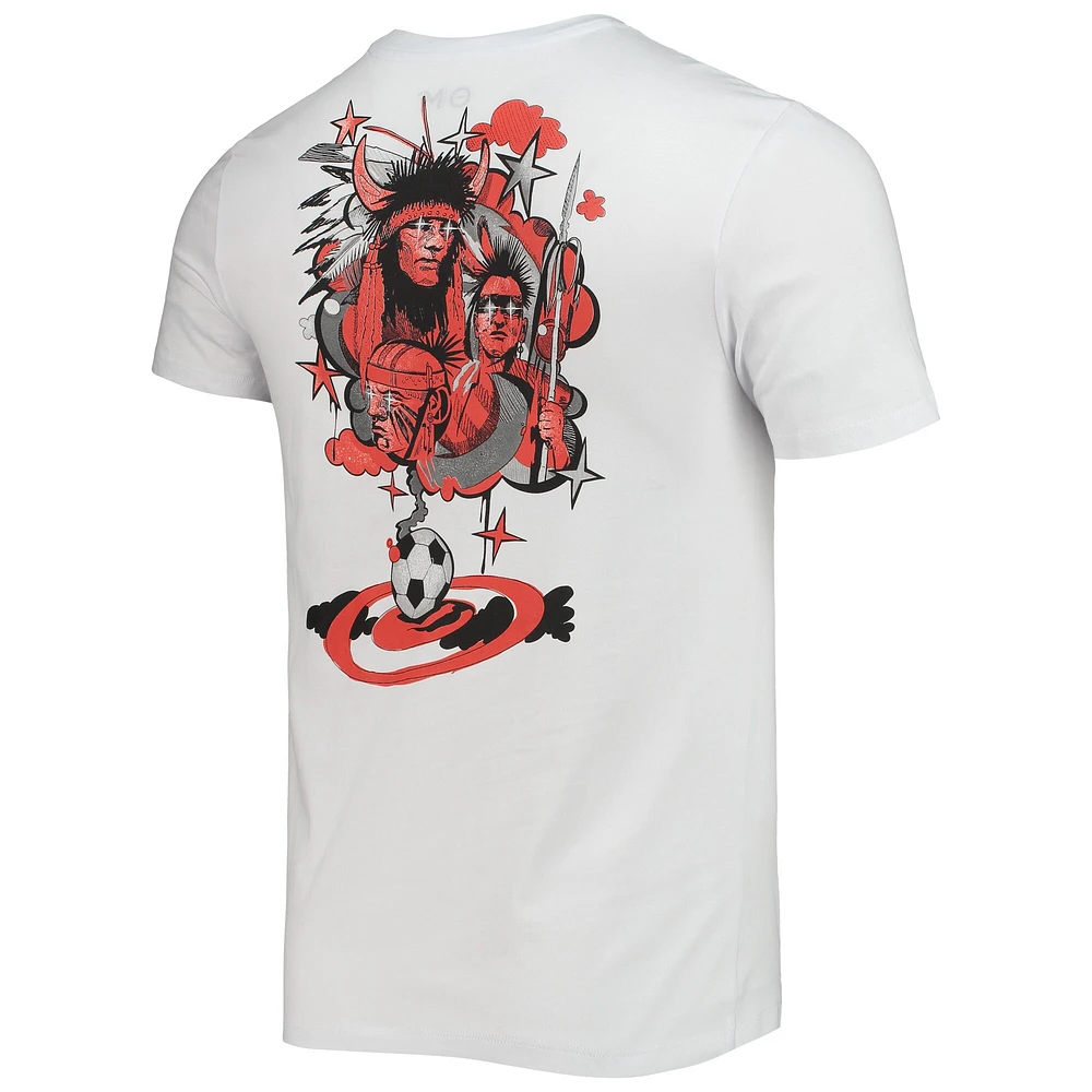 T-shirt blanc Warrior Star de l'équipe nationale Trinité-et-Tobago pour homme