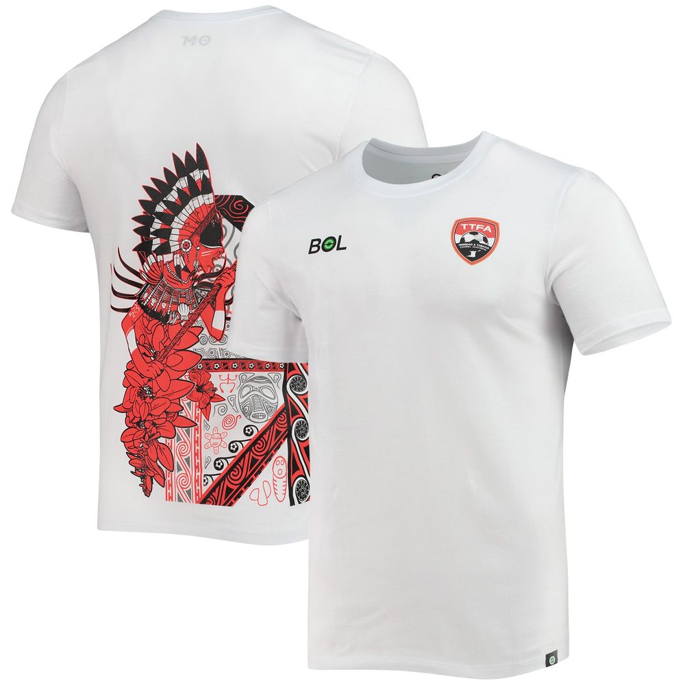 Men's White Trinidad and Tobago National Team Warrior Tribal T-Shirt