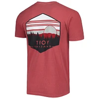 Men's Crimson Troy University Trojans Landscape Shield T-Shirt