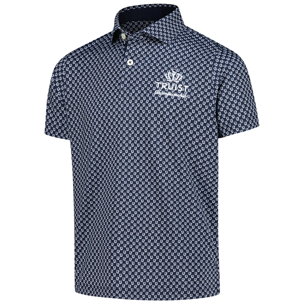 Boy's Youth Puma  Navy Truist Championship Micro Floral MATTR Polo