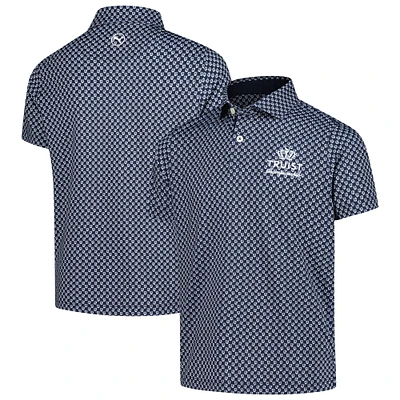 Boy's Youth Puma  Navy Truist Championship Micro Floral MATTR Polo
