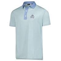 Men's FootJoy  Light Blue Truist Championship ProDry Lattice Print Lisle Polo