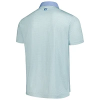 Men's FootJoy  Light Blue Truist Championship ProDry Lattice Print Lisle Polo