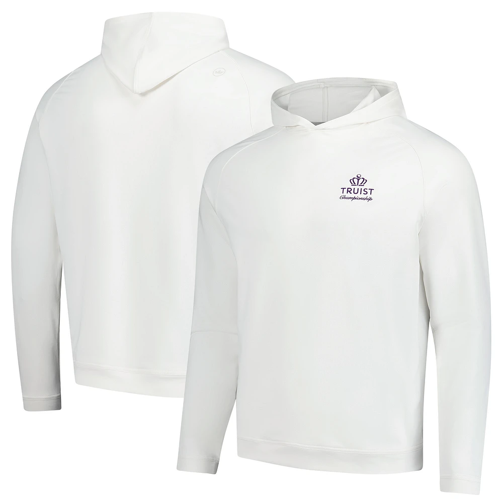 Men's Peter Millar  White Truist Championship Pine Performance Raglan Pullover Hoodie