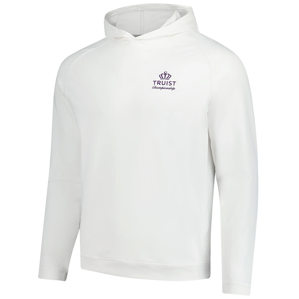 Men's Peter Millar  White Truist Championship Pine Performance Raglan Pullover Hoodie