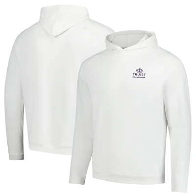 Men's Peter Millar  White Truist Championship Pine Performance Raglan Pullover Hoodie