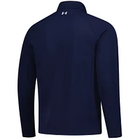 Men's Under Armour  Navy Truist Championship Fusion Ottoman Raglan Quarter-Zip Pullover