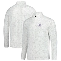 Men's Under Armour  White Truist Championship T2 Green Hit or Miss Raglan Quarter-Zip Pullover
