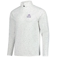 Men's Under Armour  White Truist Championship T2 Green Hit or Miss Raglan Quarter-Zip Pullover