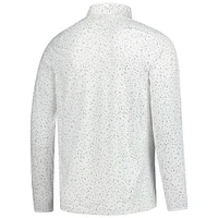 Men's Under Armour  White Truist Championship T2 Green Hit or Miss Raglan Quarter-Zip Pullover