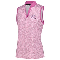 Women's FootJoy  Pink Truist Championship ProDry Printed Sleeveless Polo