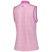 Women's FootJoy  Pink Truist Championship ProDry Printed Sleeveless Polo