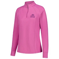 Women's FootJoy  Pink Truist Championship Raglan Embossed Quarter-Zip Pullover