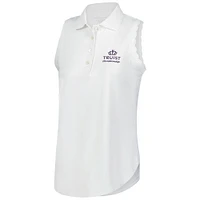 Women's Peter Millar  White Truist Championship Opal Sleeveless Jersey Polo