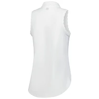 Women's Peter Millar  White Truist Championship Opal Sleeveless Jersey Polo