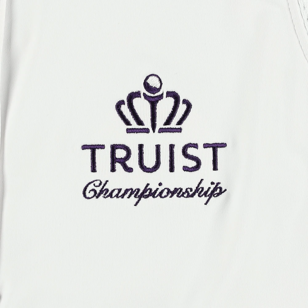 Women's Peter Millar  White Truist Championship Opal Sleeveless Jersey Polo