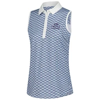 Women's Puma  Blue Truist Championship Scallop Cloudspun Sleeveless Polo