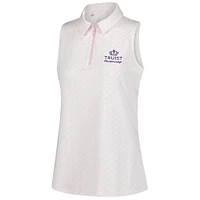 Women's Under Armour  Pink Truist Championship Drive Clubhouse Grid Sleeveless Polo