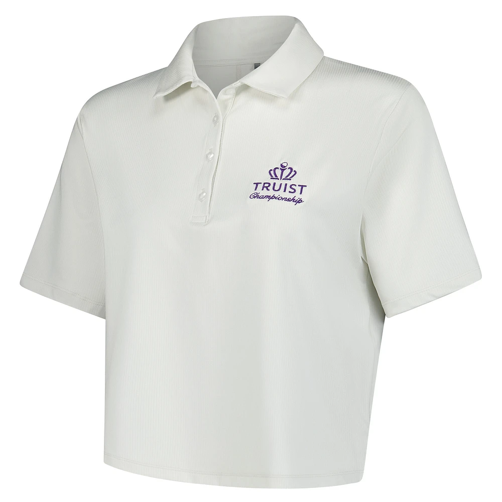 Women's Under Armour  White Truist Championship Drive Charm Cropped Polo