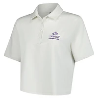 Women's Under Armour  White Truist Championship Drive Charm Cropped Polo