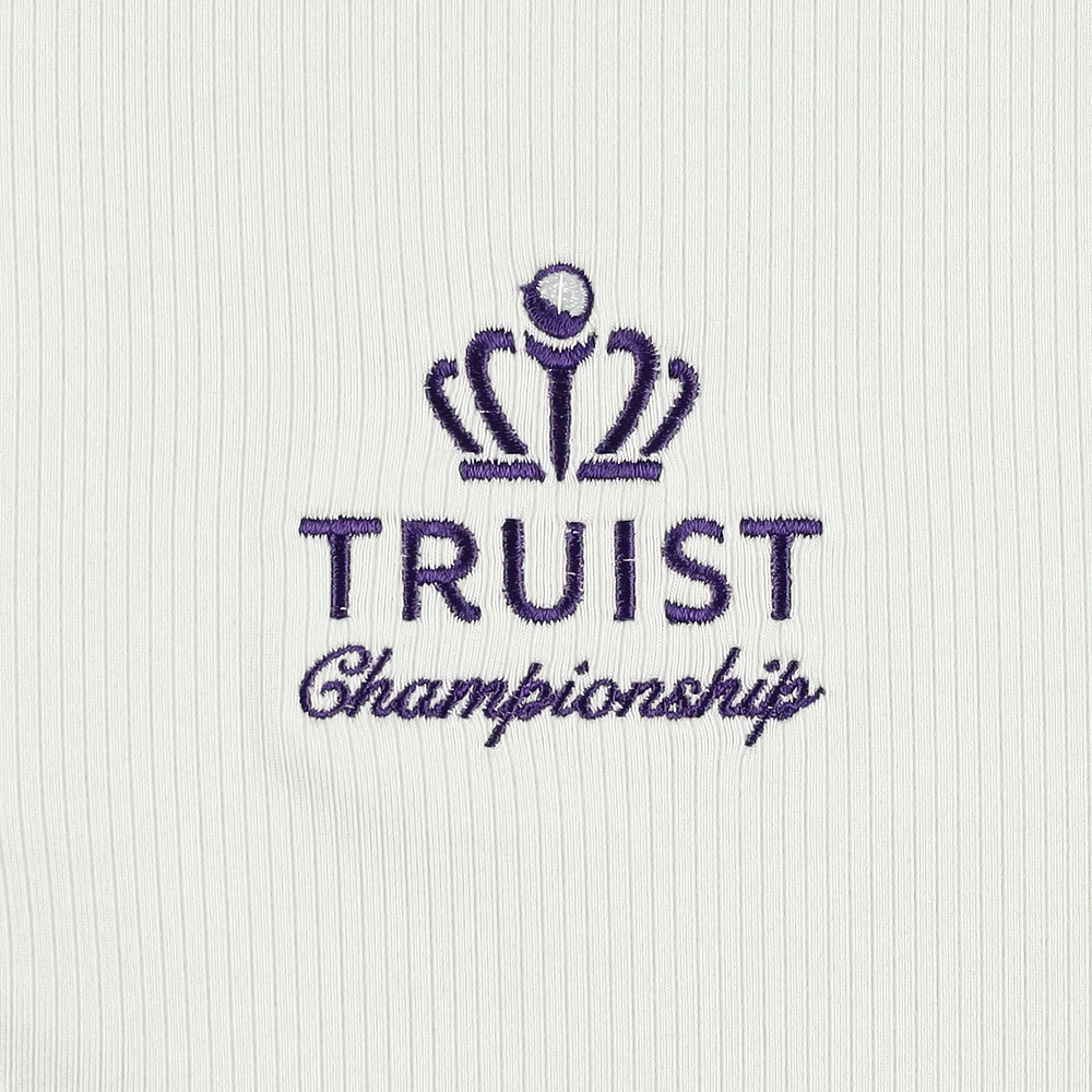 Women's Under Armour  White Truist Championship Drive Charm Cropped Polo