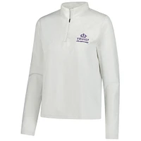 Women's Under Armour  White Truist Championship Rose Jacquard UA Tech Quarter-Zip Pullover