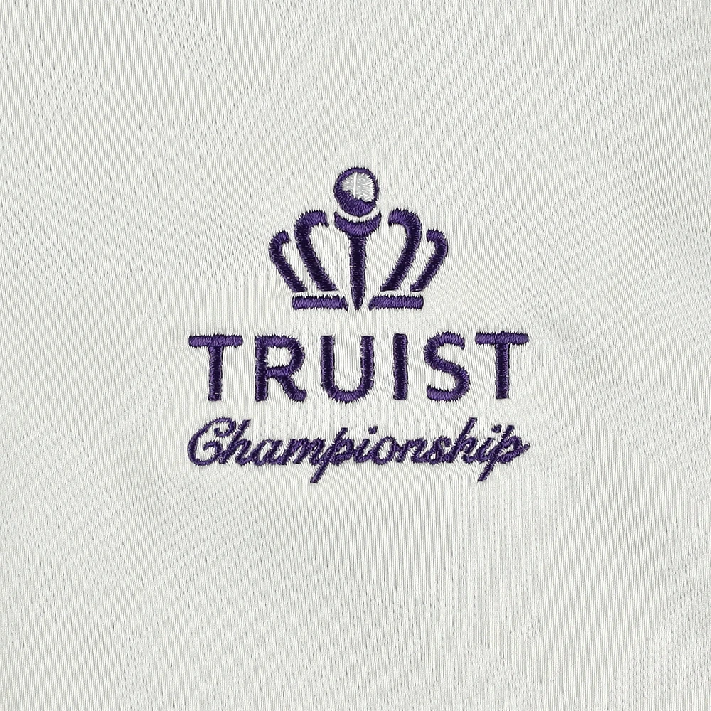 Women's Under Armour  White Truist Championship Rose Jacquard UA Tech Quarter-Zip Pullover