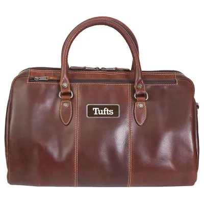 Tufts University Jumbos Logo Plate Niagara Canyon Duffel Bag - Brown